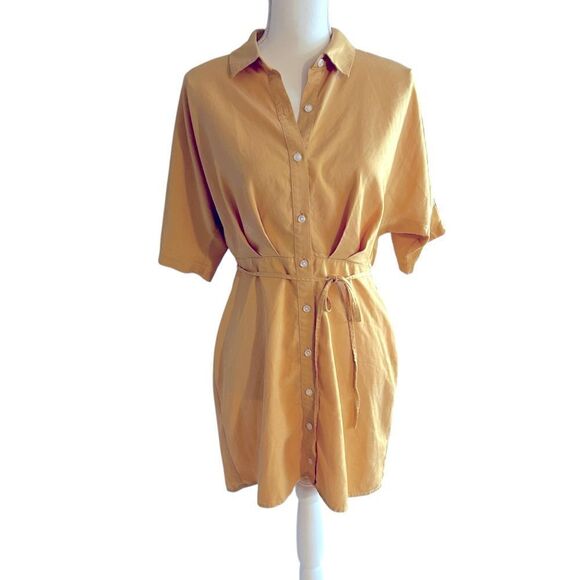 Thakoon Yellow Shirt Dress Size 4 - Picture 5 of 9